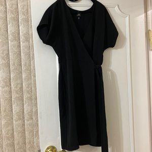 Wrap around black dress